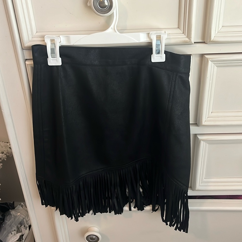 Fab’rik Black Fringe Skirt